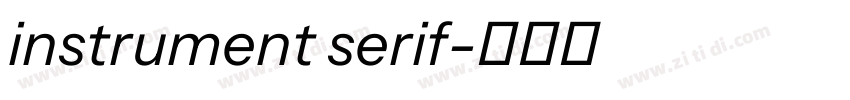 instrument serif字体转换